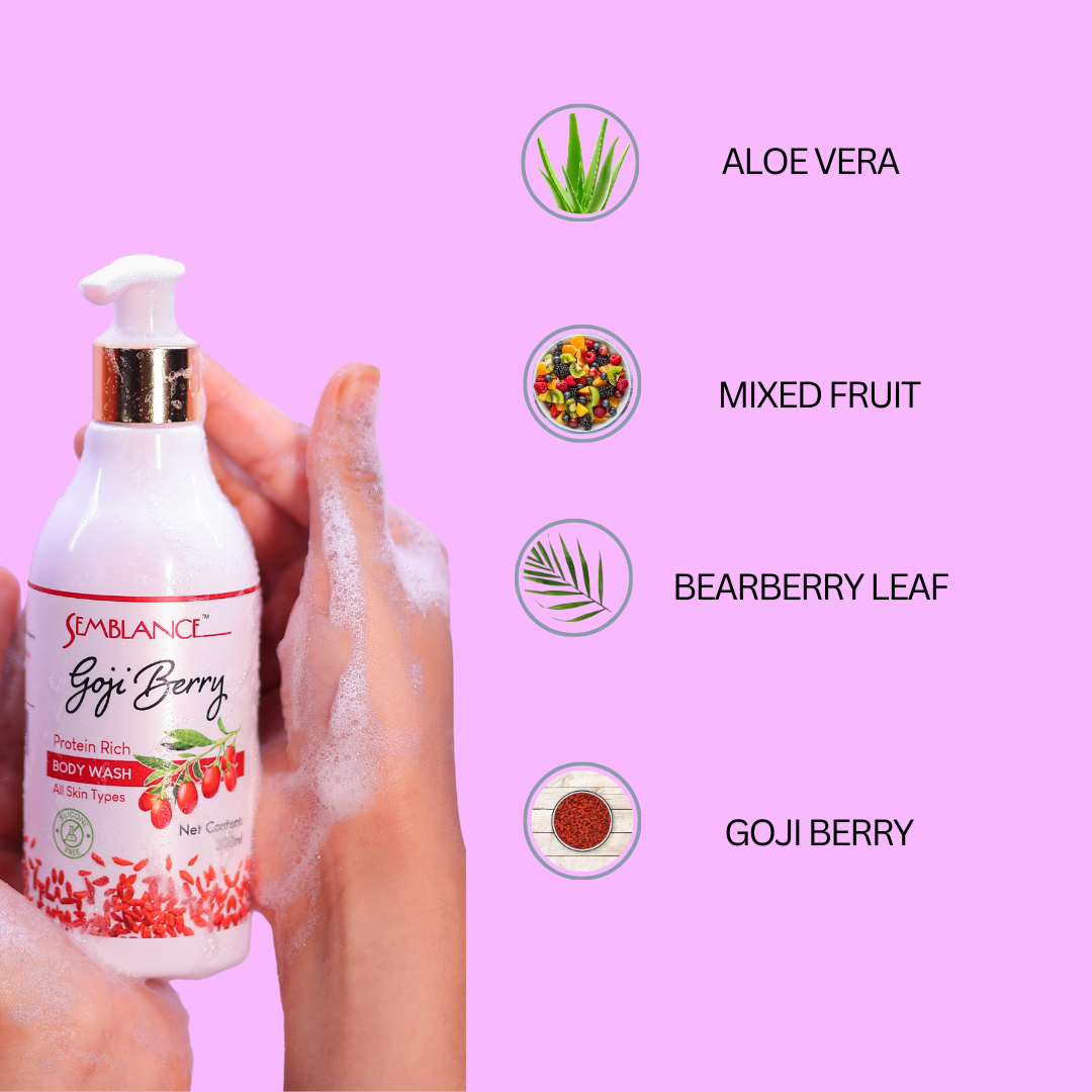 Goji Berry Body Wash with Goodness of Berry and Vitamin C that illuminates skin 300ml pack